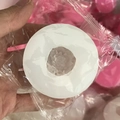 White silicone mold for rose peony flower candles wrapped in transparent plastic bag - Rose Bud 6044 / Clear