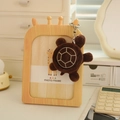 Luminous plush turtle keychain in dark brown with a detailed white hexagonal shell pattern - Dark Brown Style (Style 36) / 10cm