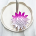 Pink and white gradient sunflower hair claw clip made of durable resin for women - Purple White (Sunflower)