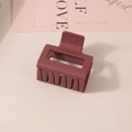 Deep burgundy matte square hair claw clip for women on a minimalist beige background - Bulk/5cm / Burgundy