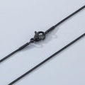Minimalist black snake bone chain necklace with high-quality lobster clasp closure - Black