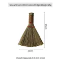 Mini bamboo grass whisk broom with decorative red and green weaving, 14x10cm size - Mini Colorful Edge / 14x10cm