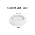 White silicone resin mold for stackable storage cups with 8.2cm diameter base - Stackable Cup-Bottom