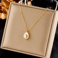 Goldener Edelstahl Avocado Anhänger Halskette ästhetischer Modeschmuck für Damen Alltag - Avocado Anhänger Halskette (N2010)