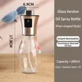 200ml glass oil sprayer bottle with stainless steel mist nozzle for kitchen cooking - 200ml / Bulging Stainless Steel