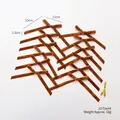 Brown velvet Christmas bows for tree decor, 11cm wide handmade ribbon ornaments set of 12 - 1.5cm Light Coffee / 12 Pack