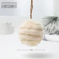 5cm white fluffy felt ball Christmas ornament with hanging loop and soft texture - Diameter 5cm/7g / White
