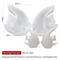 Pair of kissing fish silicone candle molds, two-piece set for DIY handicraft and soap - Kissing Fish Set / Two-Piece Set