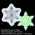 Moule en silicone flocon baroque avec échantillon vert pour bougies et savons artisanaux - 3# (15-1202) / Transparent