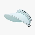 Hellblaues Stirnband Sonnenvisier mit schwarzem Rand und GLANDI-Schriftzug für Damen - Verstellbar / Blau