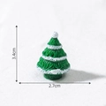 Miniature snow-dusted Christmas tree resin figurine, 3.4cm tall decorative holiday ornament - Style 2 Large Dark Green