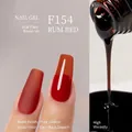 Vernis à oncles gel végétal Rouge Rhum F154 avec finis mat et brillant - F154 Rouge Rhum