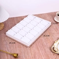 20-slot white jewelry display tray 35.1x24.1x3.1cm for necklace and pendant storage - 18 Grids Pendant Tray