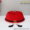 Weihnachtsbaumdecke im Weihnachtsmann-Design mit gestreiften Beinen und 56 cm Durchmesser - Weihnachtsmann-Körper mit Beinen (T1230136) / Klein (42x56x24cm)