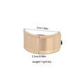 Irregular golden metal ponytail cuff hair ring with elegant brushed texture and 5cm width - Brushed Half-Moon