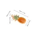 Enamel pineapple pendant in gold and green for DIY jewelry making with dimensions - Pineapple