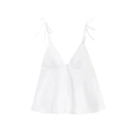 Top camisola blanco con escote en V profundo, espalda descubierta y tirantes - XS / Blanco