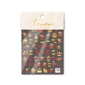 Autocollants 5D mignons pour ongles avec motifs Caishen et lingots d'or sur carte blanche - Style Dieu de la Richesse (to1152)
