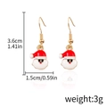 Christmas Santa Claus earrings with sunglasses, red enamel drop style, 3.6cm length - Santa with Sunglasses (D1093)