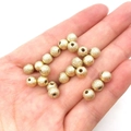 Goldfarbene matte CCB-Rundperlen mit Mittelloch für DIY-Schmuckherstellung - Frosted Zwischenperle Gold 6mm (2000 Stk)