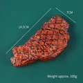 Kunstmatig gegrild biefstukmodel met realistische textuur, meet 14,5x7cm en weegt 100g - Raster Biefstuk - Model
