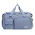 Light blue water-resistant travel bag with dry-wet separation and fashion label - Standard Edition / Blue