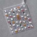 5D Halloween Nagelaufkleber DP-339F mit süßen Cartoon-Geistern und Kürbissen - 5D Relief Halloween Süßer Hase Stil (DP339F)