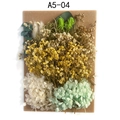 DIY dried flower material kit A5-04 with yellow baby's breath and mint green hydrangea - Flower Pack No.4