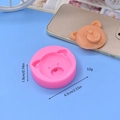 3D bear head silicone mold for DIY baking and cake decorating with detailed facial features - Bear Head Style (2) / Hot Pink