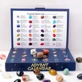 Kerst adventskalender met 24 natuurlijke gepolijste edelstenen en een lijst van mineralen - Kerst Adventskalender
