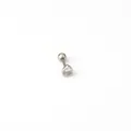 Minimalist silver heart helix earring featuring a clear heart-shaped cubic zirconia stone - Silver/Clear Zircon (340-1#)