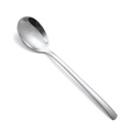 Cucchiaio ovale minimalista in acciaio inossidabile argento con finitura lucida a specchio - Cucchiaio da Tavola Argento