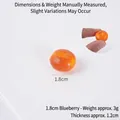 Helles orangefarbenes 1,8 cm PVC-Heidelbeermodell für DIY-Kuchen und Bastelzubehör - 1.8cm (Groß) / Transparent Orange