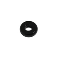 Minimalist S925 sterling silver hoop earrings with glossy black resin knot finish - Natural Black Agate [Single Piece]