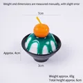 Modèle de bol de glace pilée aux fruits de 7 cm avec coulis vert et décorations d'orange - Sans Boucle / 7cm de Diamètre / Cerise Jaune