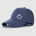 Blaue Baseballkappe Mit Smiley-gesicht / Verstellbar