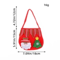 Christmas Santa gift bag with 3D felt Santa and green tree for holiday party treats - Santa Claus