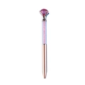 Penna a sfera oro rosa con decorazione diamante rosa e sabbia di cristallo scintillante - Fusto Champagne