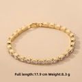 Gold plated bracelet with oval zircon stones 17.9cm length and 8.3g weight - Oval Zircon Bracelet