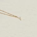 Elegant gold-tone initial Y pendant necklace featuring embedded white pearls on a slim chain - Letter Y