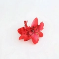 Pinza para el pelo orquídea roja con manchas oscuras para accesorio de playa bohemio - Rojo