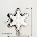 Silver snowflake Christmas tree topper with dimensions 6.2cm height and 6mm hole diameter - Silver Snowflake Accessory (6mm Socket)