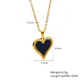 Detalle del collar de corazón dorado con dimensiones y especificaciones técnicas claras - N290-Colgante de Corazón con Textura Azul Oscuro