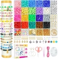 5000-teiliges DIY-Tonperlen-Set mit 50 Farben und Alphabet-Anhängern für Armbänder - Stil 3