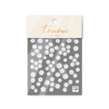 Stickers nail art 5D fleurs en dentelle blanche gaufrée sur emballage Tomoni - Style Gaufré Fleur En Dentelle Blanche 5D (to565)