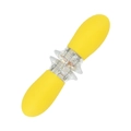 Yellow corn holders with dual stainless steel pins for outdoor BBQ and corn on the cob - One Pair / Yellow