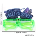 LED light-up Halloween bat glasses with Happy Halloween felt frame and green glow - Glowing Frame / Tombstone Skeleton Letters