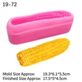 3D corn shaped silicone mold for mousse cakes and soap making, size 19.3x6.1x5.5cm - Large Corn 19-72 Pink