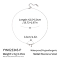 Guida alle taglie e ai materiali per la collana a goccia in argento e acciaio inossidabile - Argento (YYN023345-P)