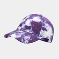Fashionable baseball cap with purple and white tie-dye print for outdoor sun protection - Purple White Dreamy Tie-Dye (16#)